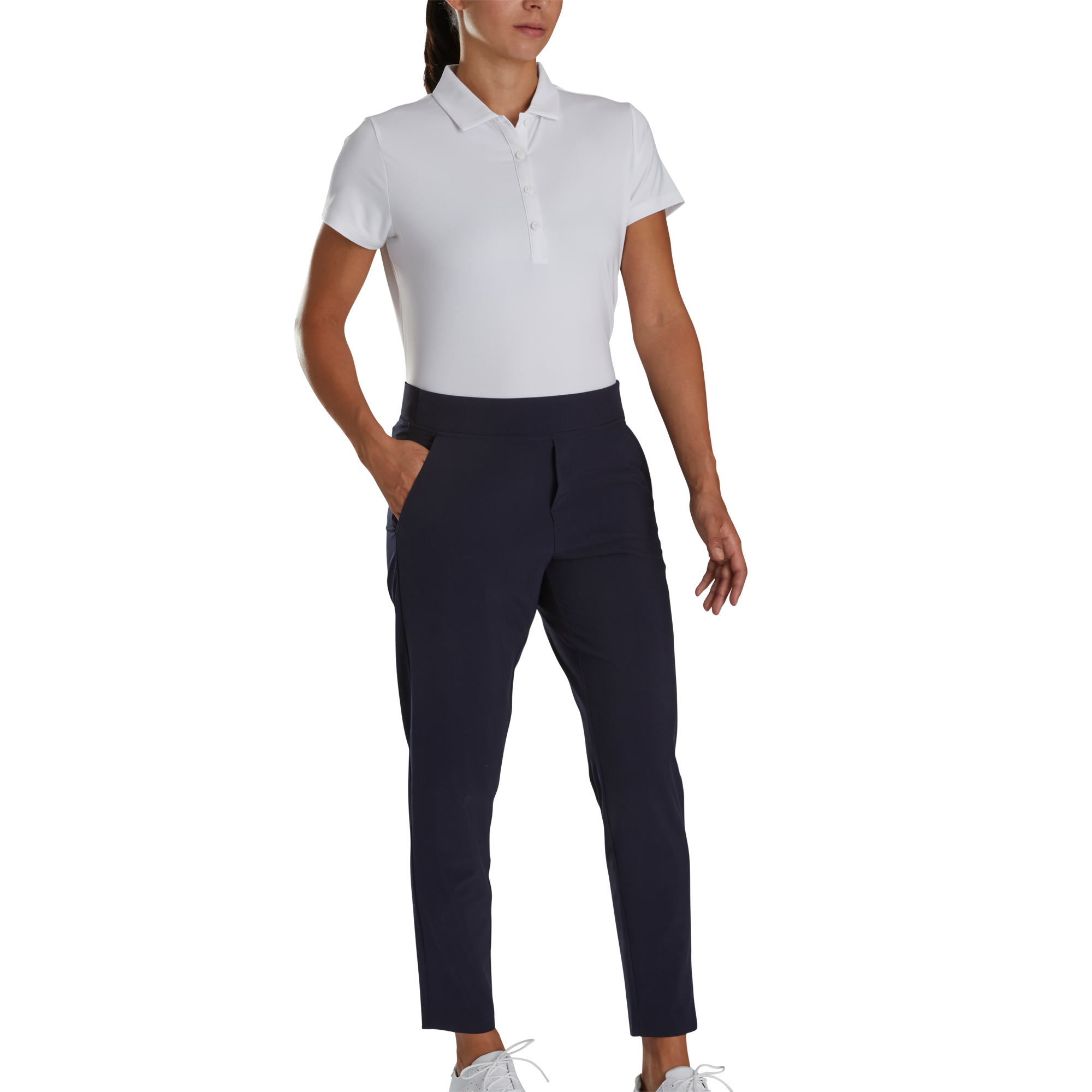 DANCEFISH Women Ankle-Length Pants Side Pockets Tight Activewear